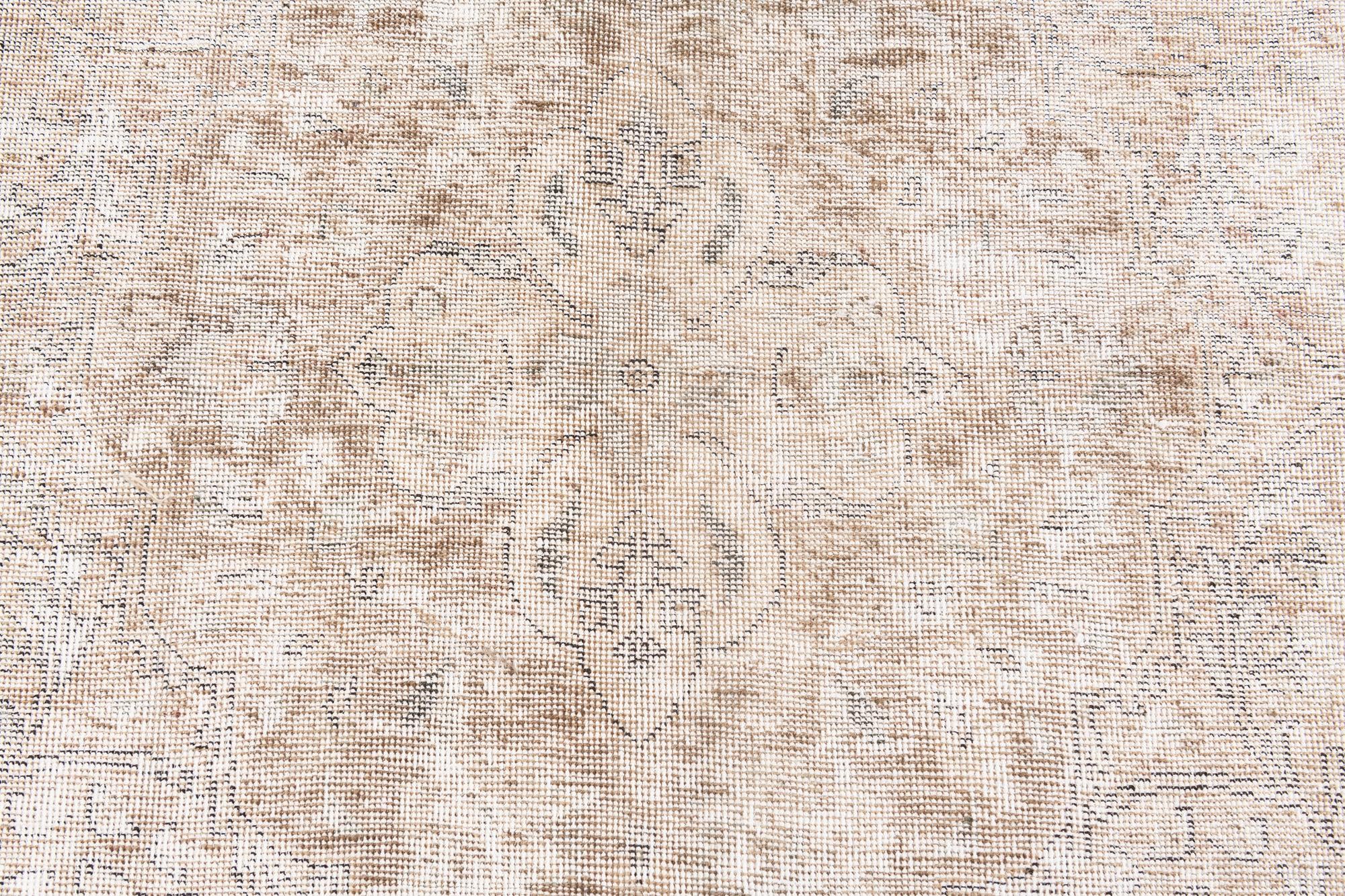 6' 4 x 9' 5 Hand Knotted Ultra Vintage Persian Wool Rug
