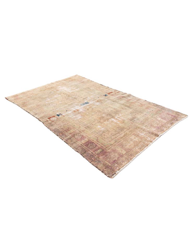 Detail image of 4' 2 x 6' 8 Hand Knotted Ultra Vintage Persian Wool Rug