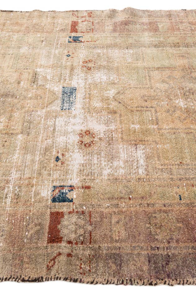 Detail image of 4' 2 x 6' 8 Hand Knotted Ultra Vintage Persian Wool Rug