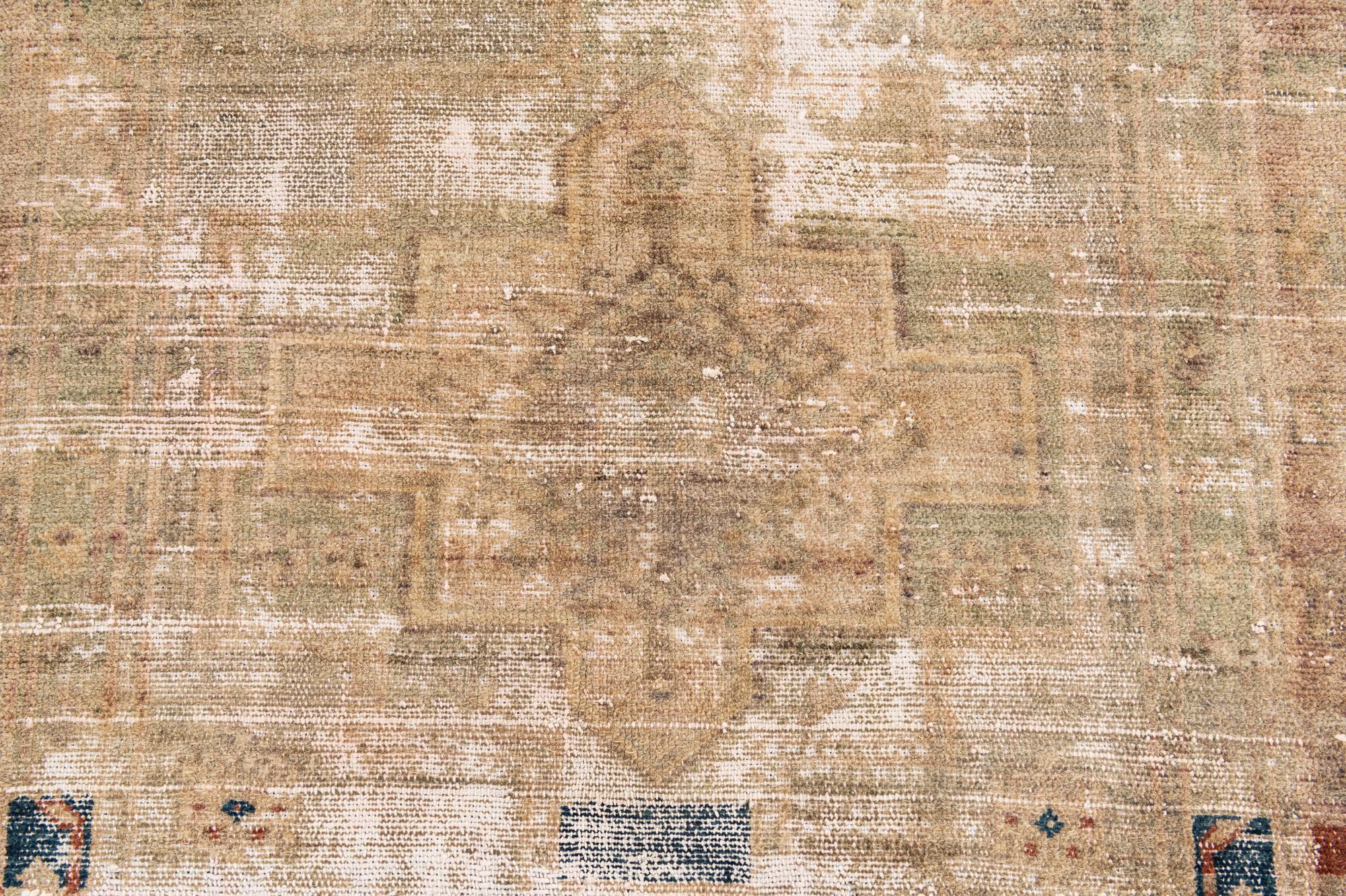 4' 2 x 6' 8 Hand Knotted Ultra Vintage Persian Wool Rug