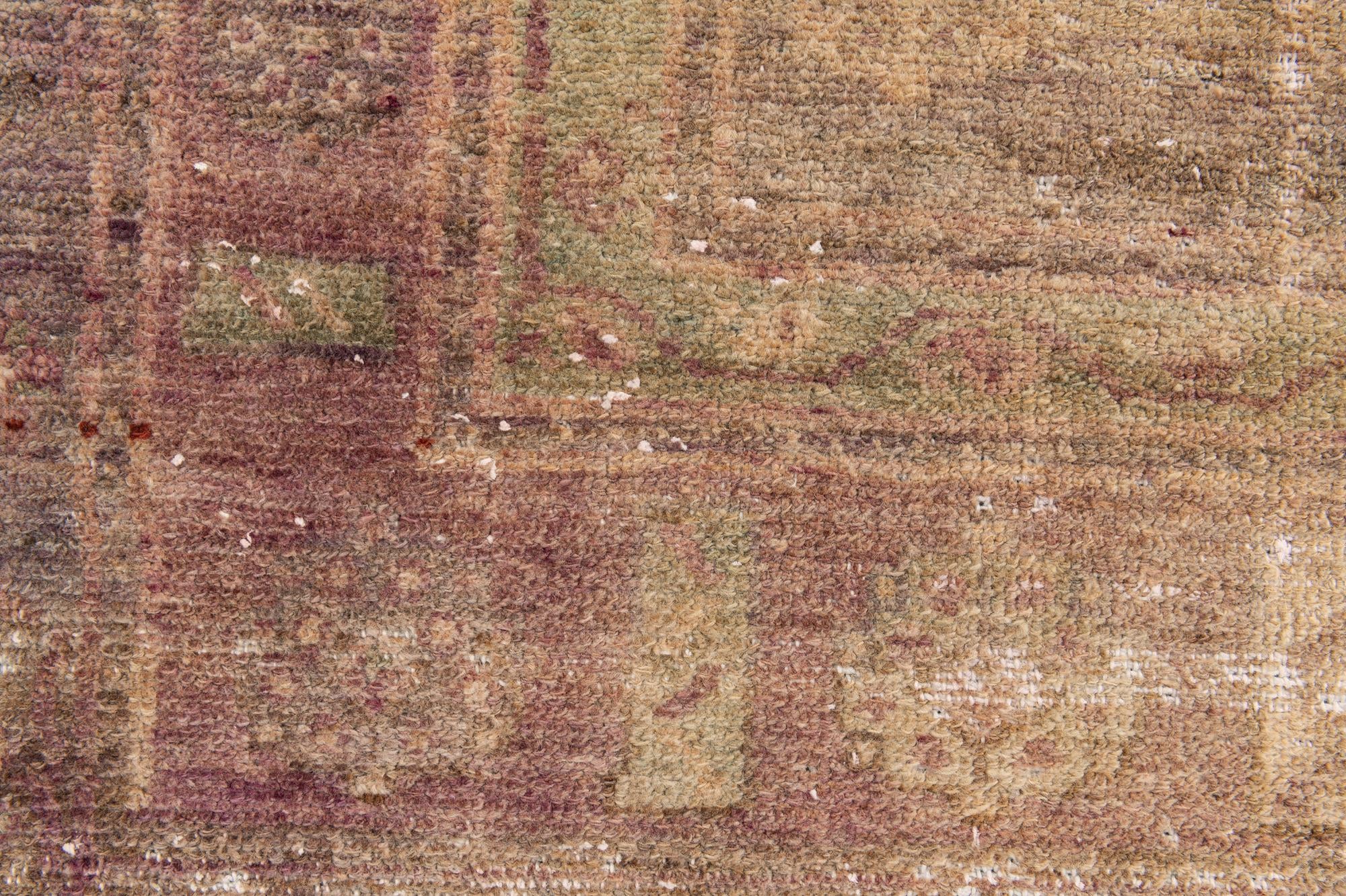 4' 2 x 6' 8 Hand Knotted Ultra Vintage Persian Wool Rug