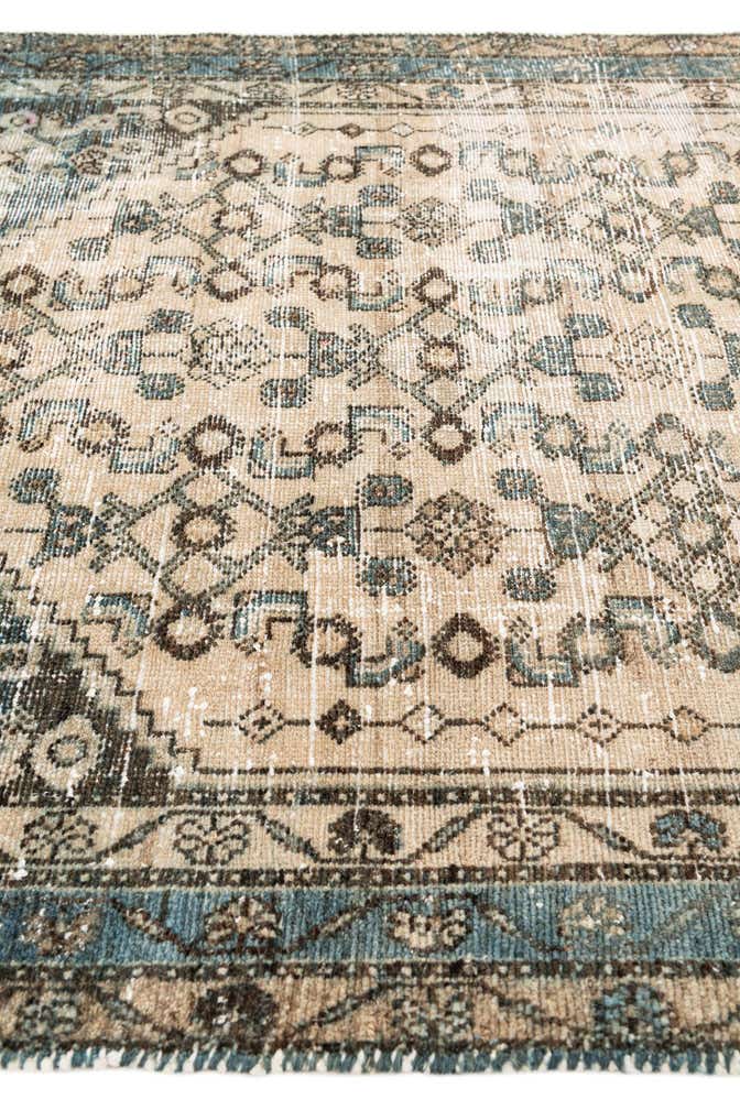 4' 3 x 6' 9 Hand Knotted Ultra Vintage Persian Wool Rug