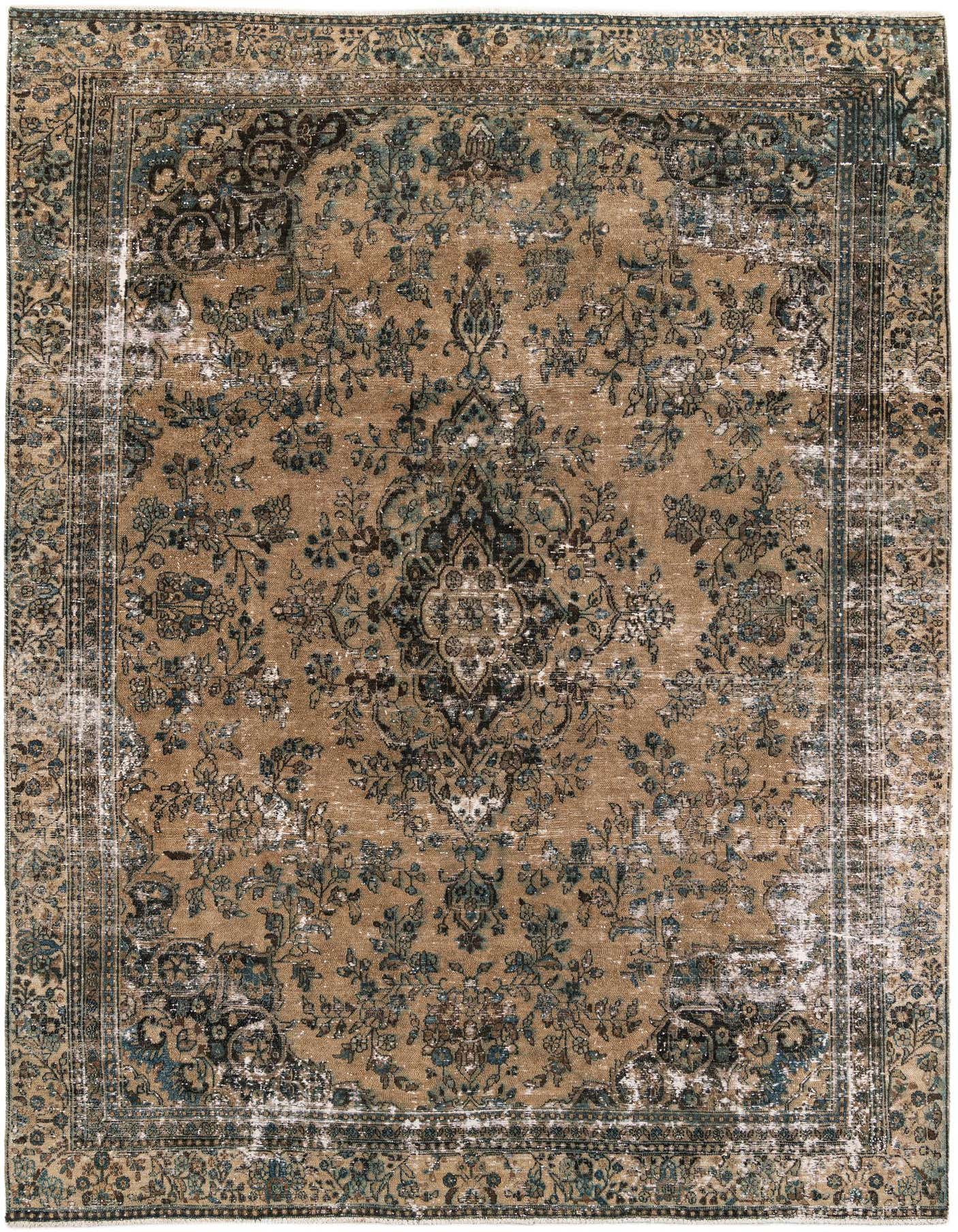 Primary image  9' x 12' 9  Hand Knotted Ultra Vintage Persian Wool Rug