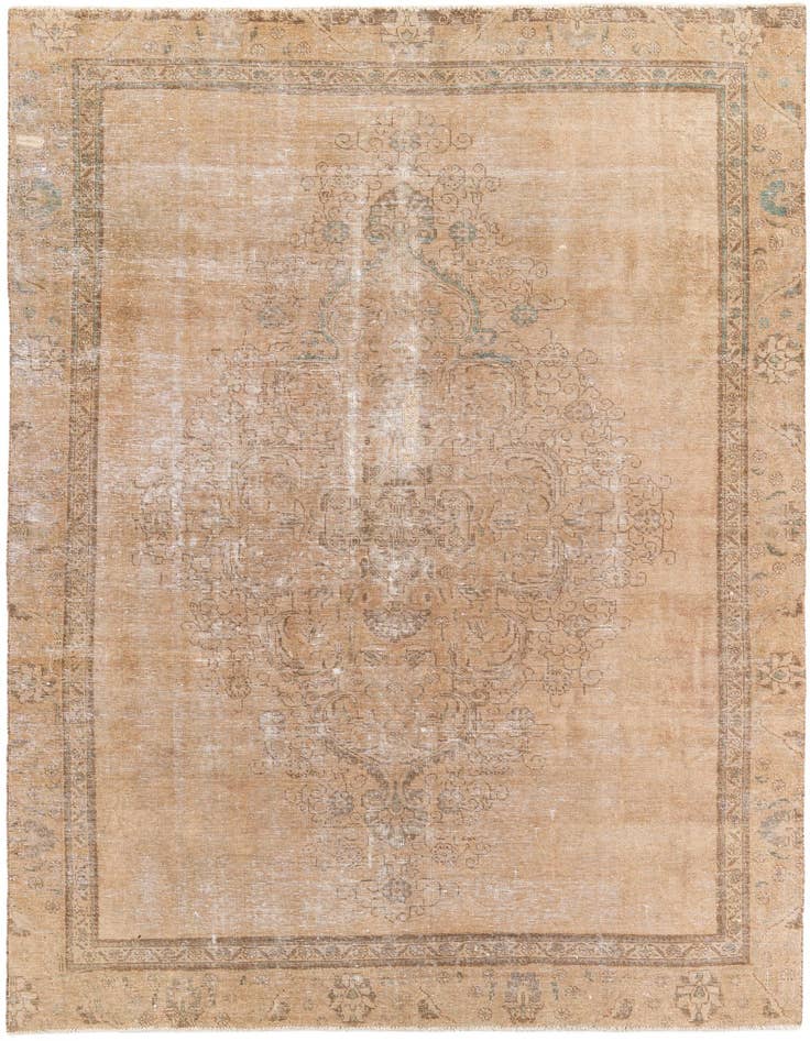 Detail image of 7' 2 x 10' 1 Hand Knotted Ultra Vintage Persian Wool Rug