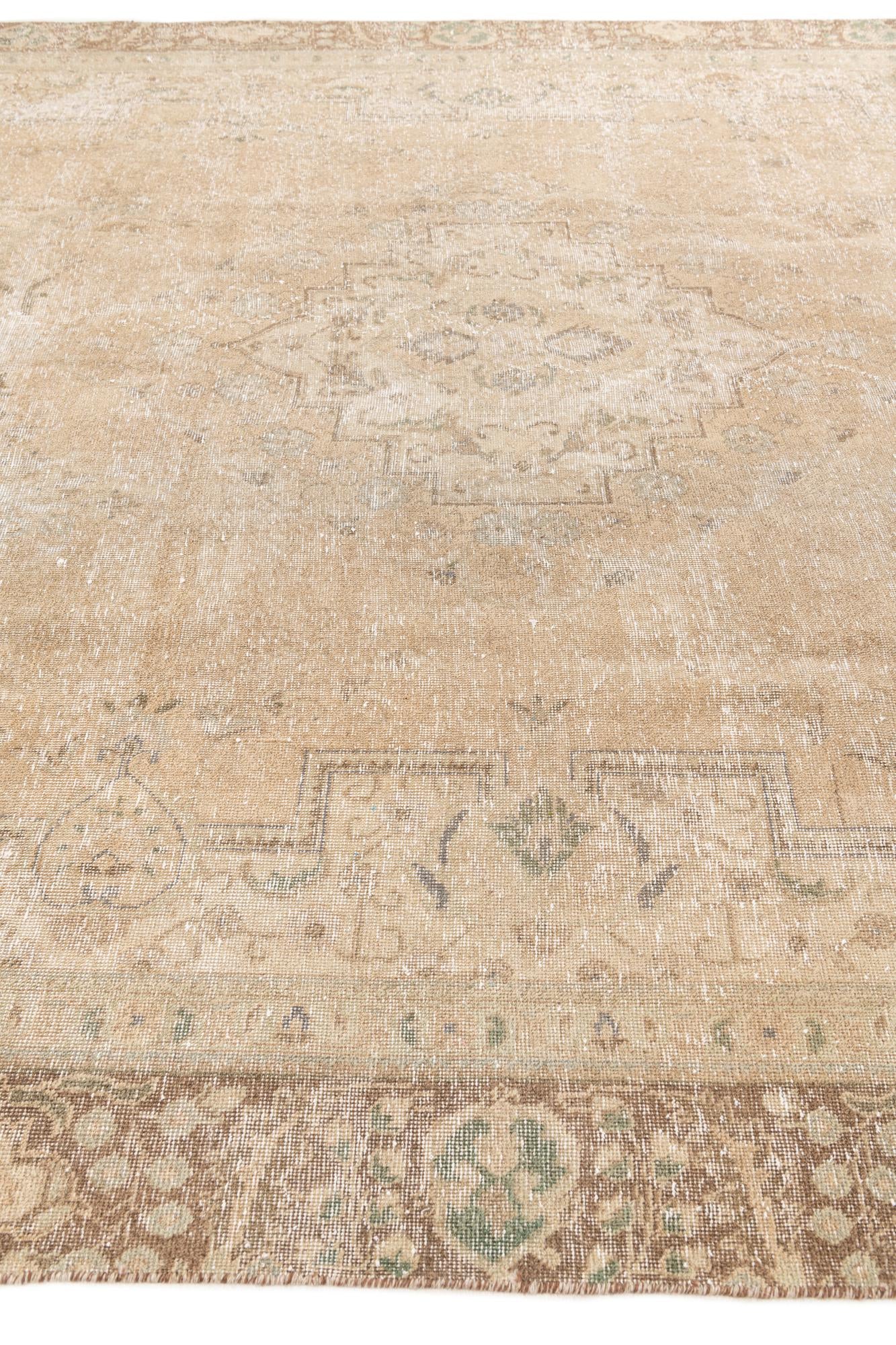 9' 1 x 12' 3 Hand Knotted Ultra Vintage Persian Wool Rug