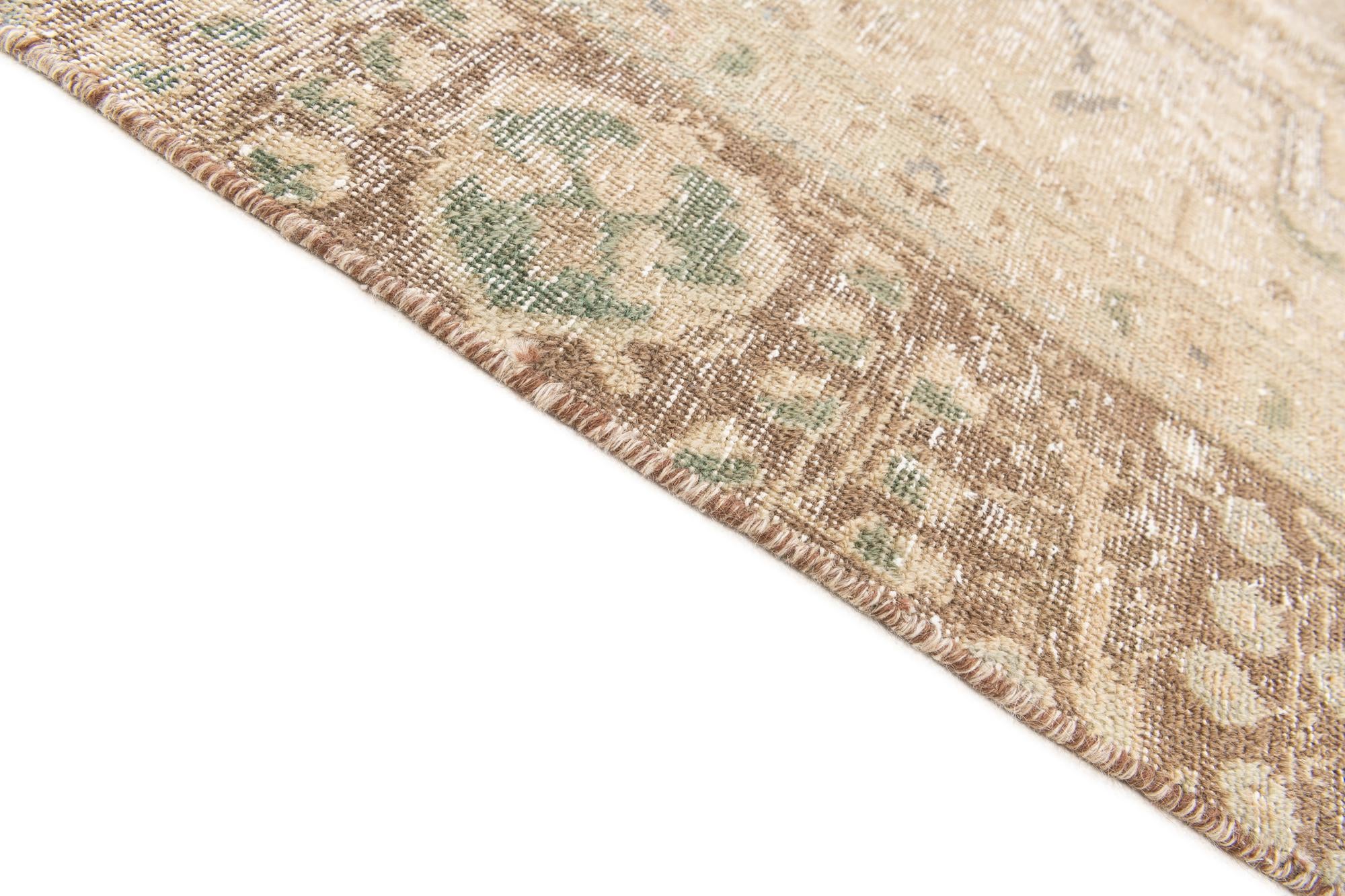 9' 1 x 12' 3 Hand Knotted Ultra Vintage Persian Wool Rug