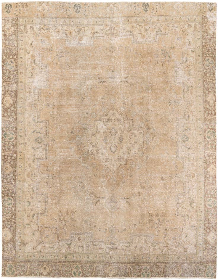 Detail image of 9' 1 x 12' 3 Hand Knotted Ultra Vintage Persian Wool Rug