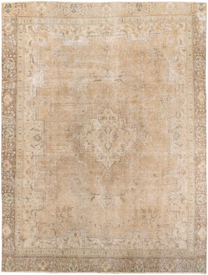 Detail image of 9' 1 x 12' 3 Hand Knotted Ultra Vintage Persian Wool Rug