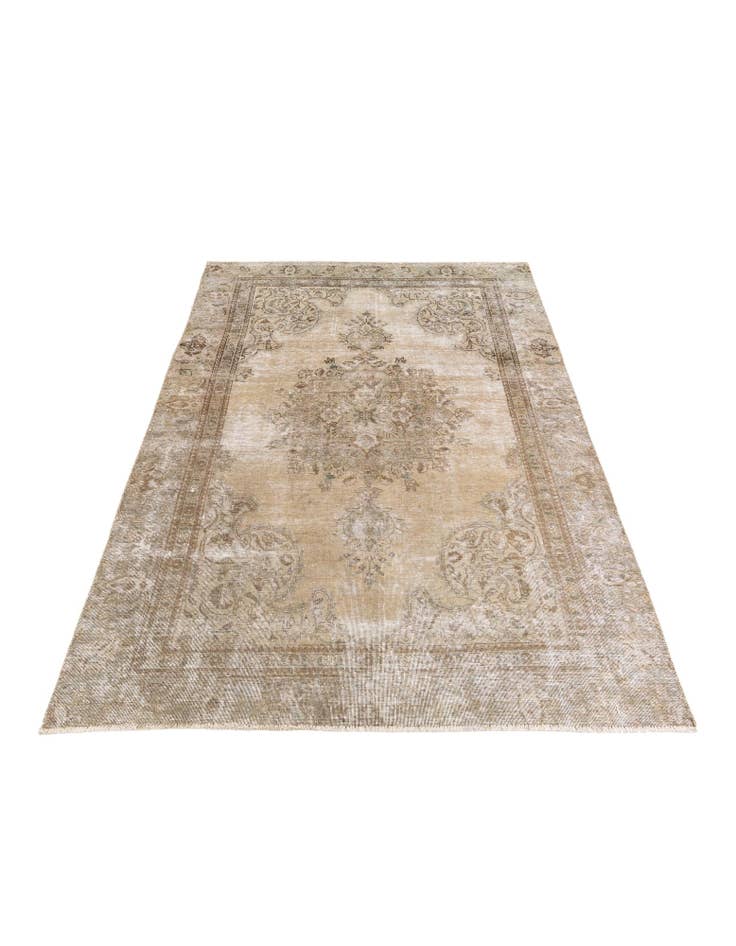 Detail image of 5' 9 x 8' 8 Hand Knotted Ultra Vintage Persian Wool Rug