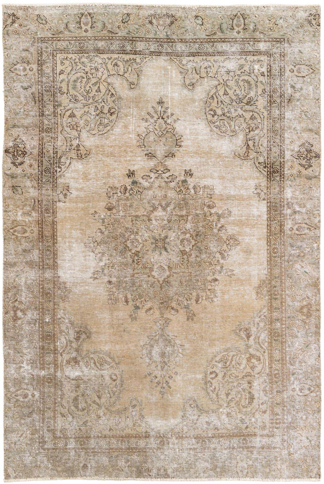 175cm x 265cm anudado a mano Ultra Vintage Alfombra Persa Lana