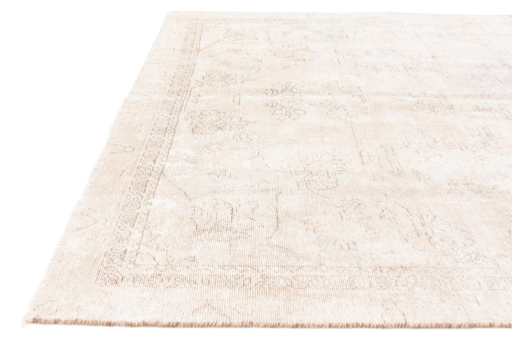 5' 10 x 9' 9 Hand Knotted Ultra Vintage Persian Wool Rug