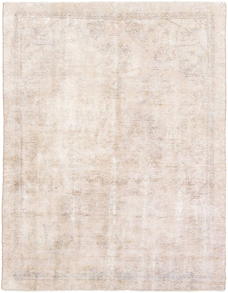 Detail image of 5' 10 x 9' 9 Hand Knotted Ultra Vintage Persian Wool Rug