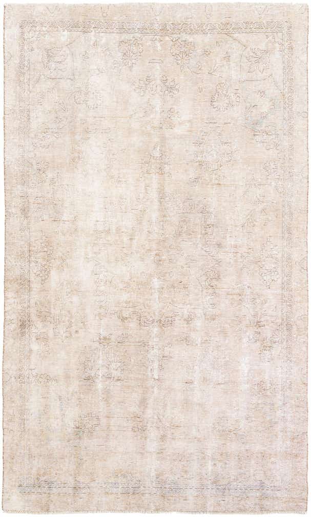 5' 10 x 9' 9 Hand Knotted Ultra Vintage Persian Wool Rug