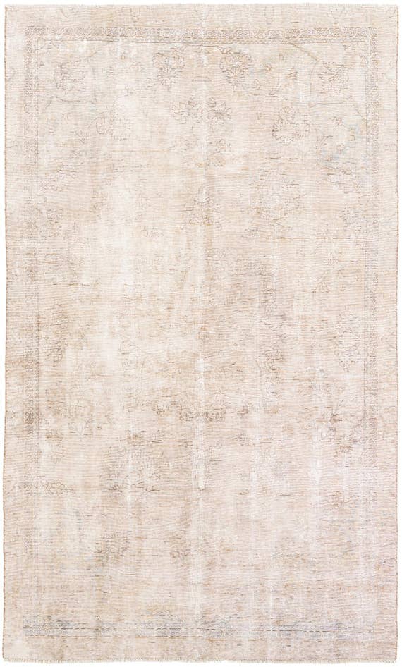 Detail image of 5' 10 x 9' 9 Hand Knotted Ultra Vintage Persian Wool Rug