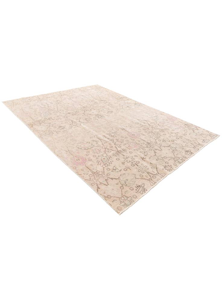 Detail image of 6' 5 x 9' Hand Knotted Ultra Vintage Persian Wool Rug