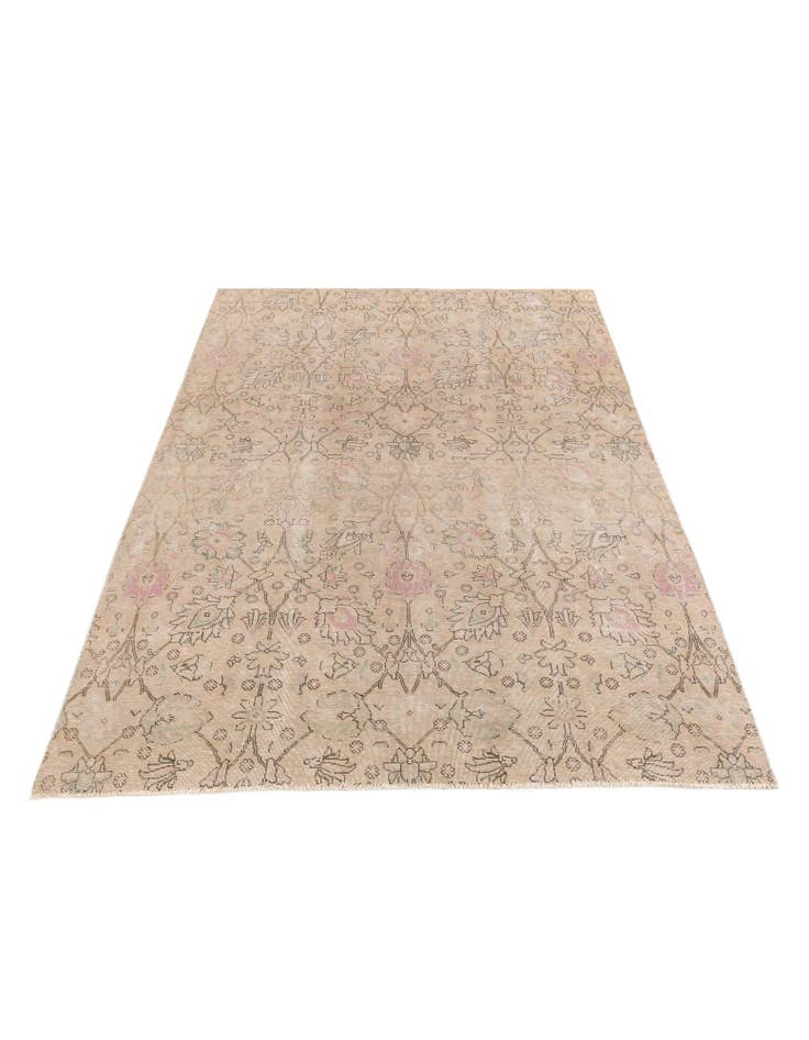 Detail image of 6' 5 x 9' Hand Knotted Ultra Vintage Persian Wool Rug