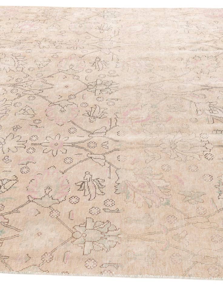 Detail image of 6' 5 x 9' Hand Knotted Ultra Vintage Persian Wool Rug