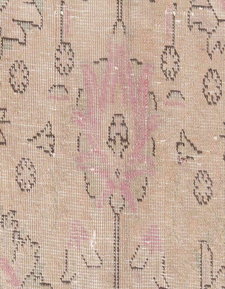 Detail image of 6' 5 x 9' Hand Knotted Ultra Vintage Persian Wool Rug