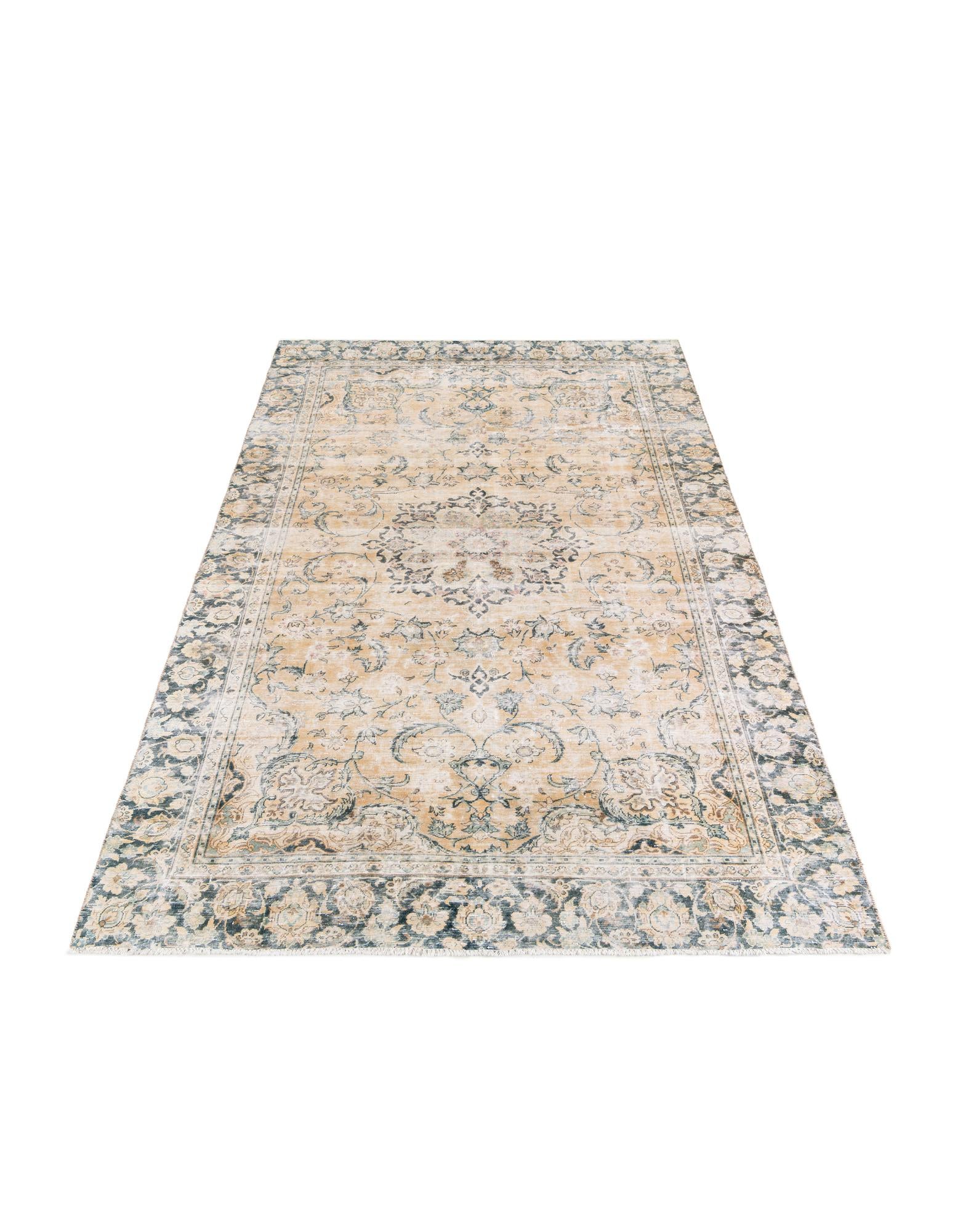 6' 6 x 10' Hand Knotted Ultra Vintage Persian Wool Rug