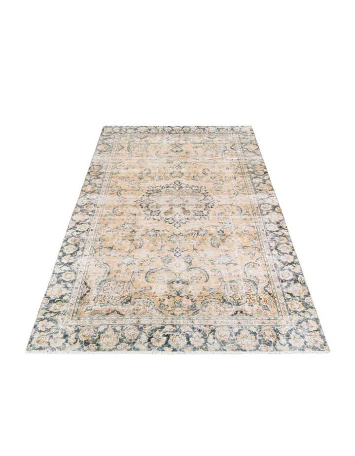 6' 6 x 10' Hand Knotted Ultra Vintage Persian Wool Rug