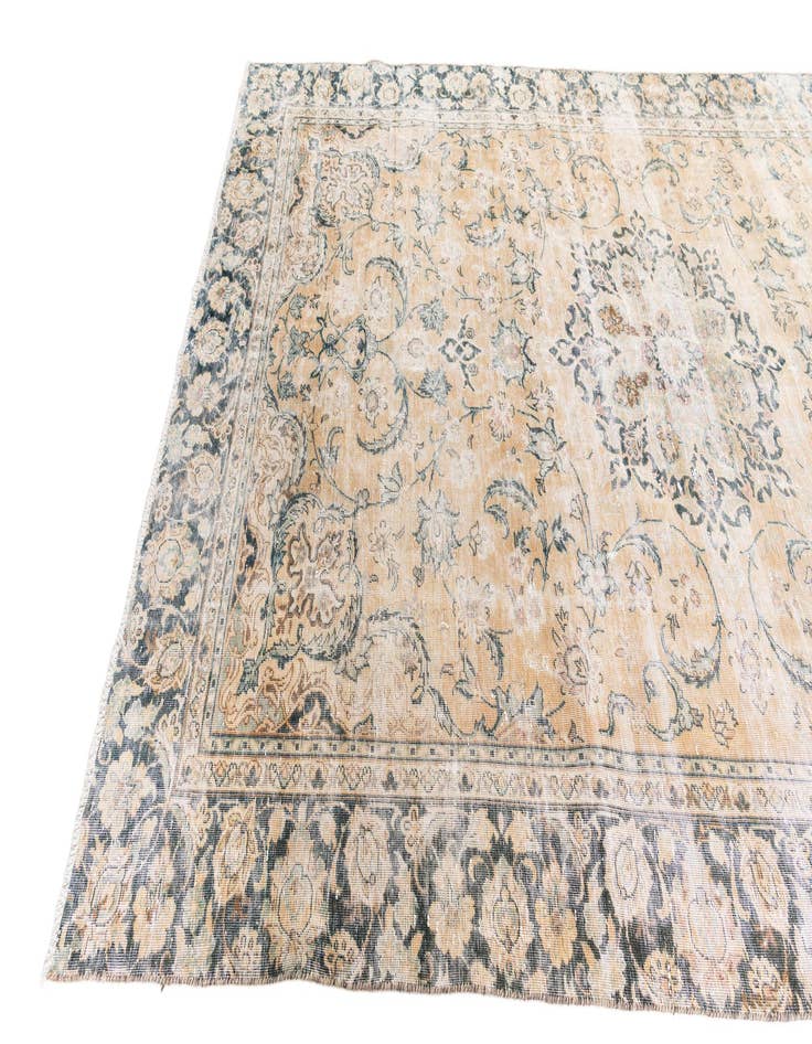 Detail image of 6' 6 x 10'  Hand Knotted Ultra Vintage Persian Wool Rug