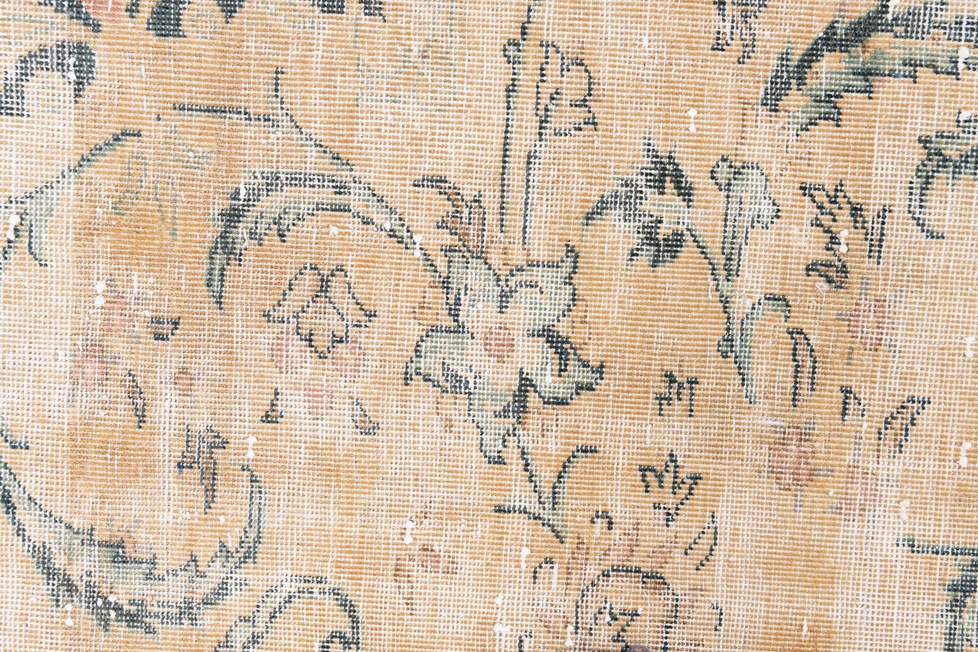 6' 6 x 10' Hand Knotted Ultra Vintage Persian Wool Rug
