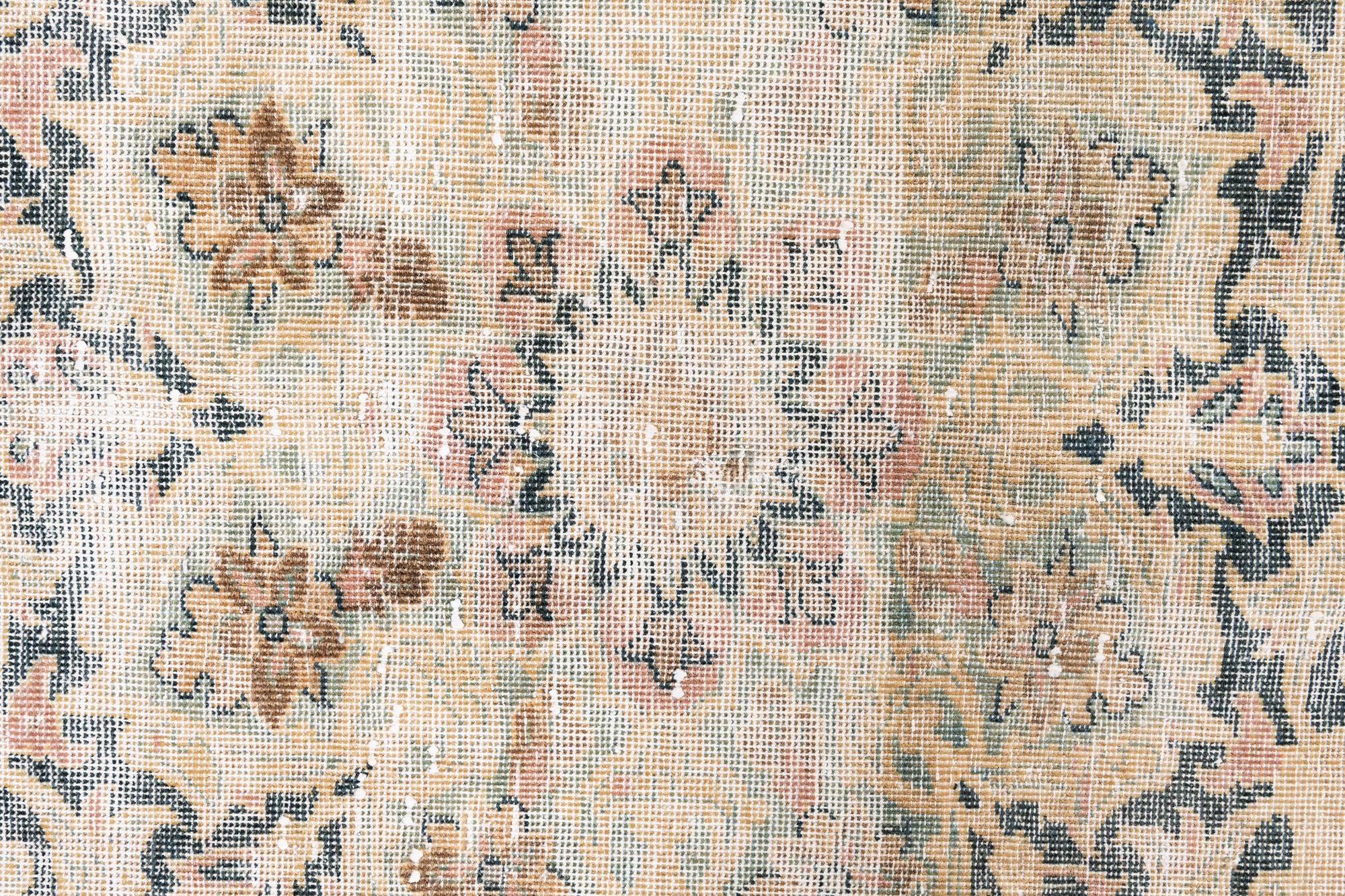 6' 6 x 10' Hand Knotted Ultra Vintage Persian Wool Rug