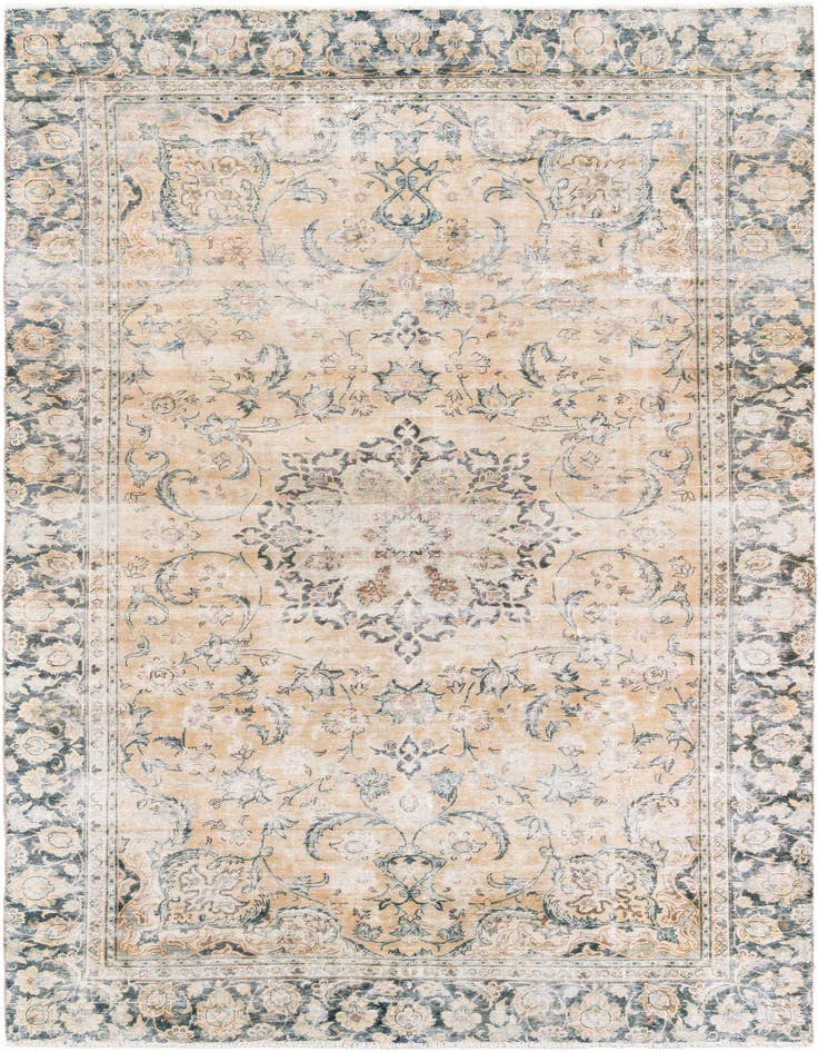 Detail image of 6' 6 x 10' Hand Knotted Ultra Vintage Persian Wool Rug