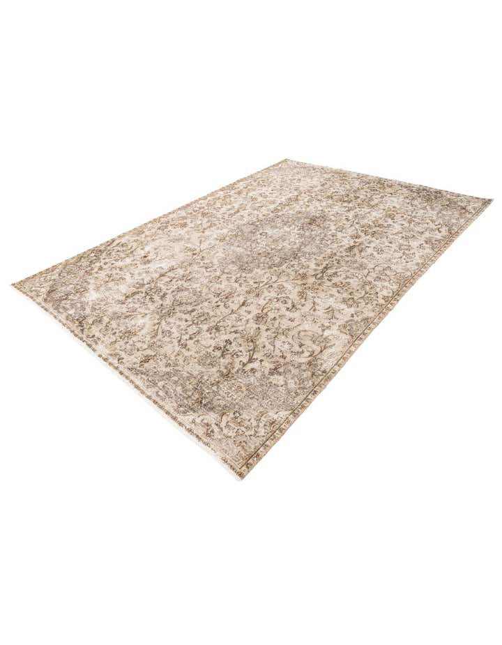 6' 7 x 9' 6 Hand Knotted Ultra Vintage Persian Wool Rug