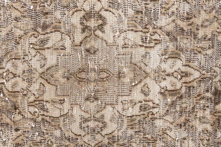 Detail image of 6' 7 x 9' 6 Hand Knotted Ultra Vintage Persian Wool Rug