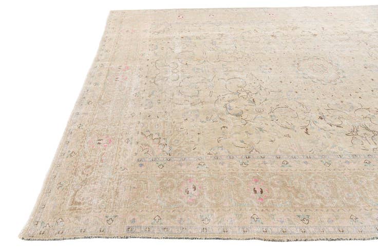 Detail image of 9' 3 x 12' 4 Hand Knotted Ultra Vintage Persian Wool Rug