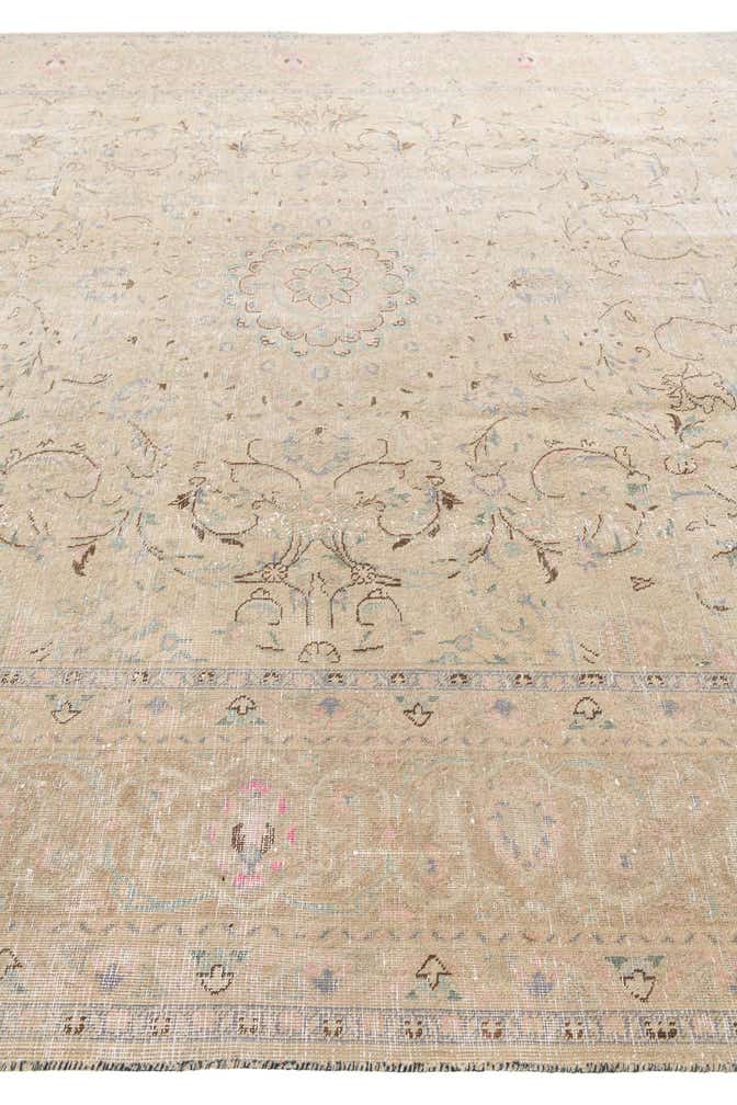 9' 3 x 12' 4 Hand Knotted Ultra Vintage Persian Wool Rug