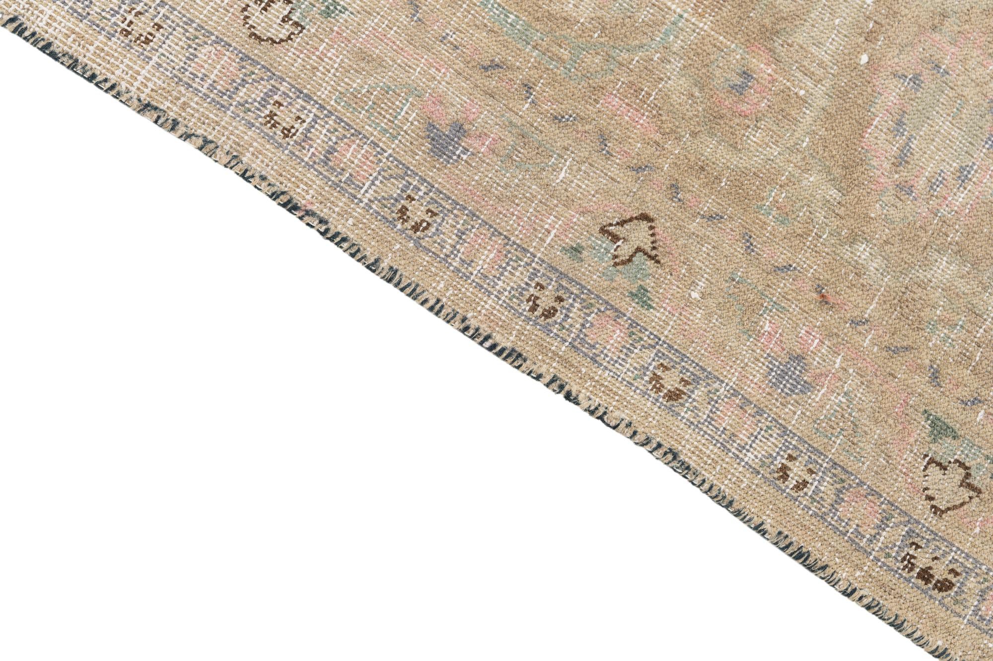 9' 3 x 12' 4 Hand Knotted Ultra Vintage Persian Wool Rug