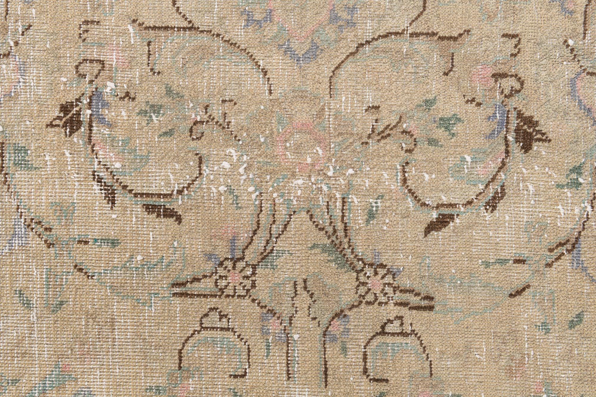 9' 3 x 12' 4 Hand Knotted Ultra Vintage Persian Wool Rug