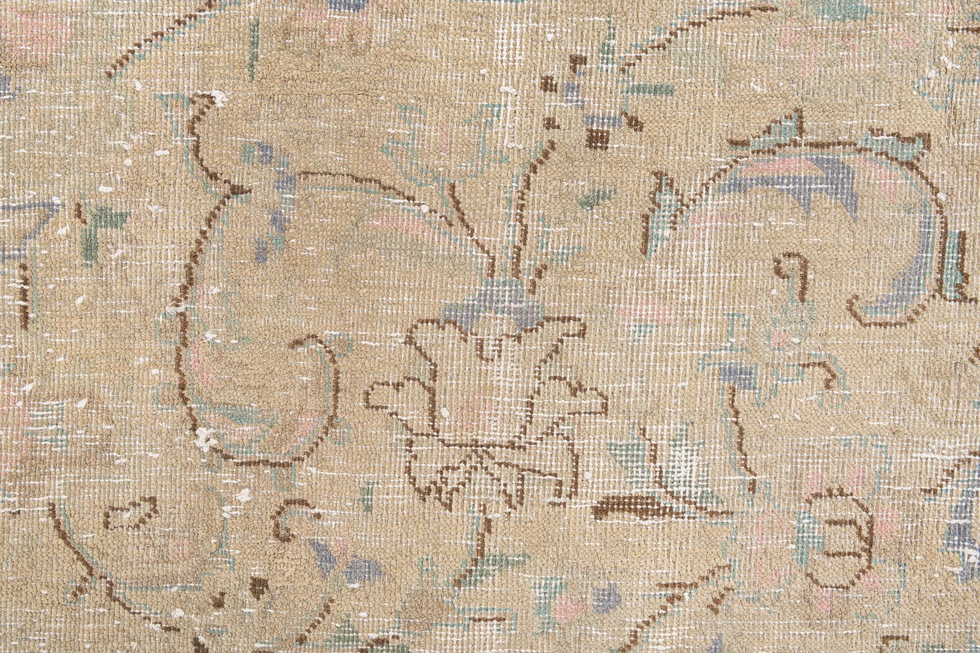 9' 3 x 12' 4 Hand Knotted Ultra Vintage Persian Wool Rug