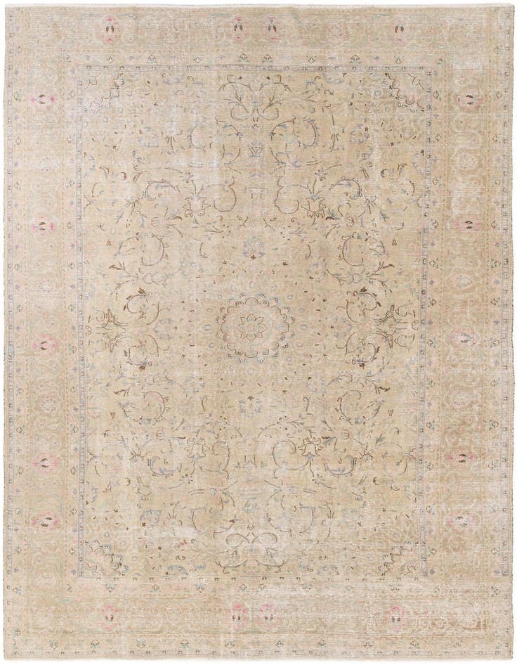 Detail image of 9' 3 x 12' 4 Hand Knotted Ultra Vintage Persian Wool Rug