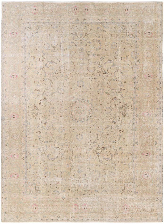 Detail image of 9' 3 x 12' 4 Hand Knotted Ultra Vintage Persian Wool Rug