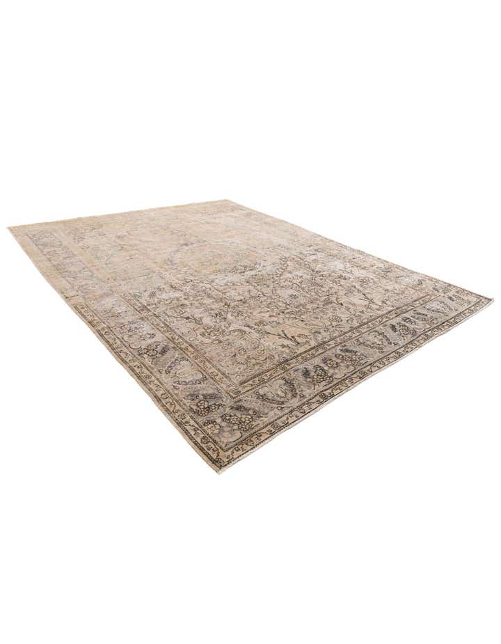 9' 8 x 12' 8 Hand Knotted Ultra Vintage Persian Wool Rug