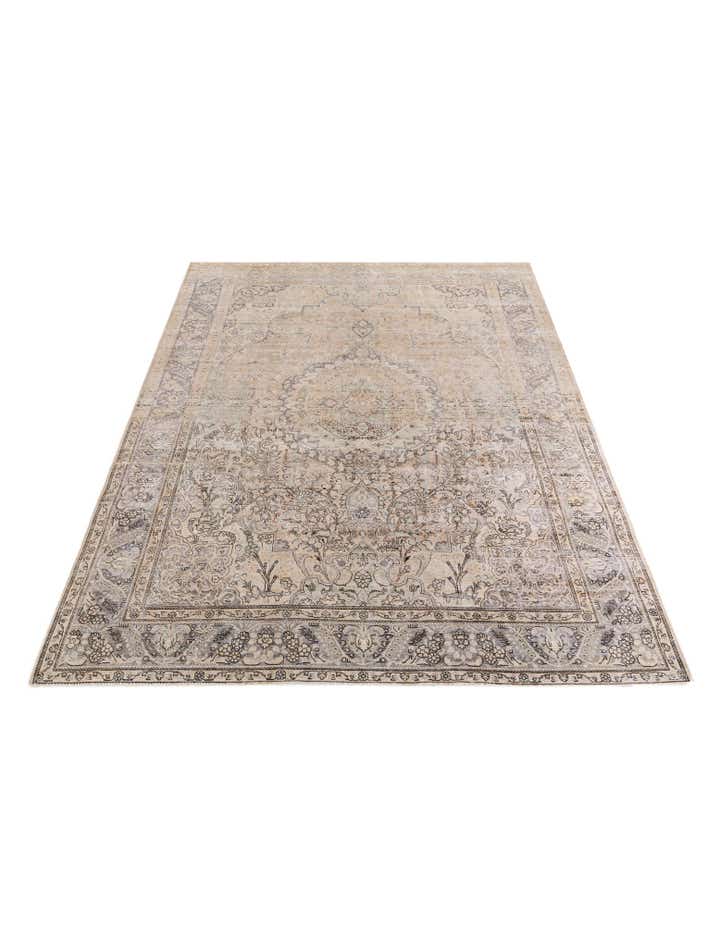 9' 8 x 12' 8 Hand Knotted Ultra Vintage Persian Wool Rug