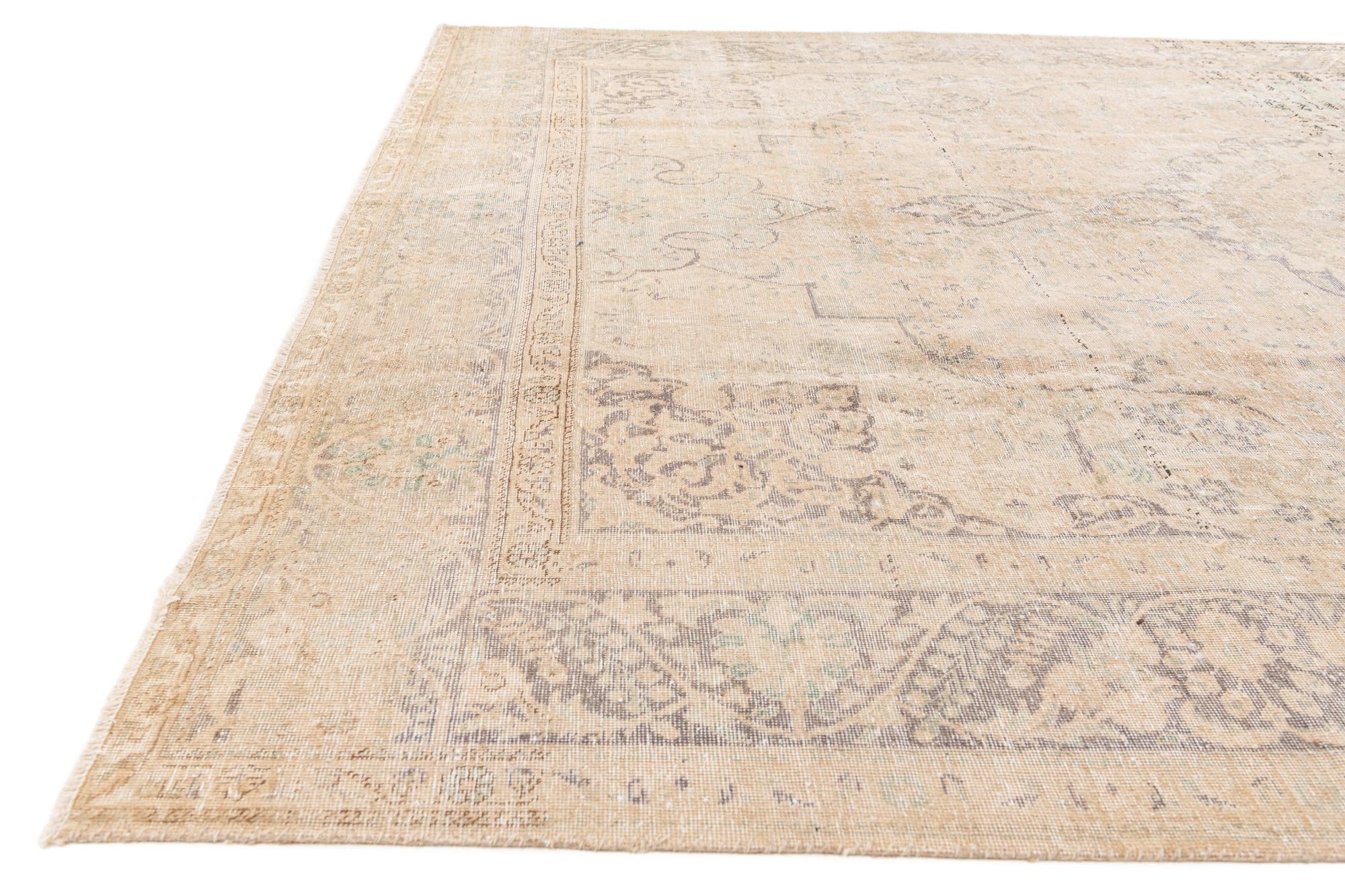 9' 8 x 12' 8 Hand Knotted Ultra Vintage Persian Wool Rug