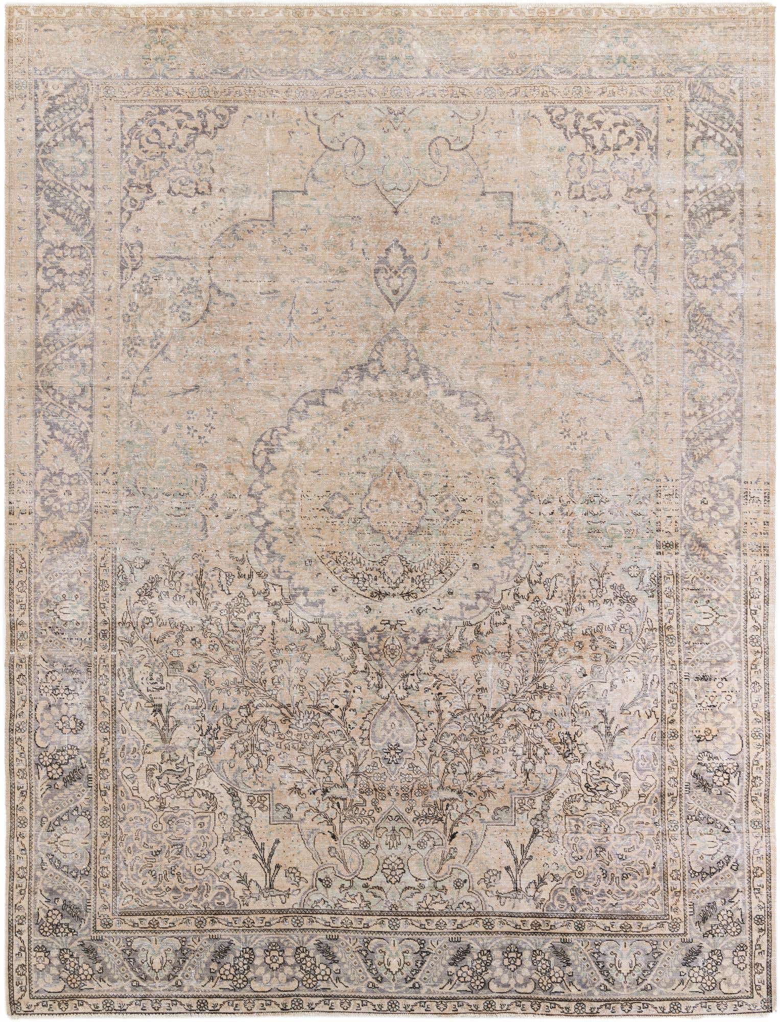 9' 8 x 12' 8 Hand Knotted Ultra Vintage Persian Wool Rug