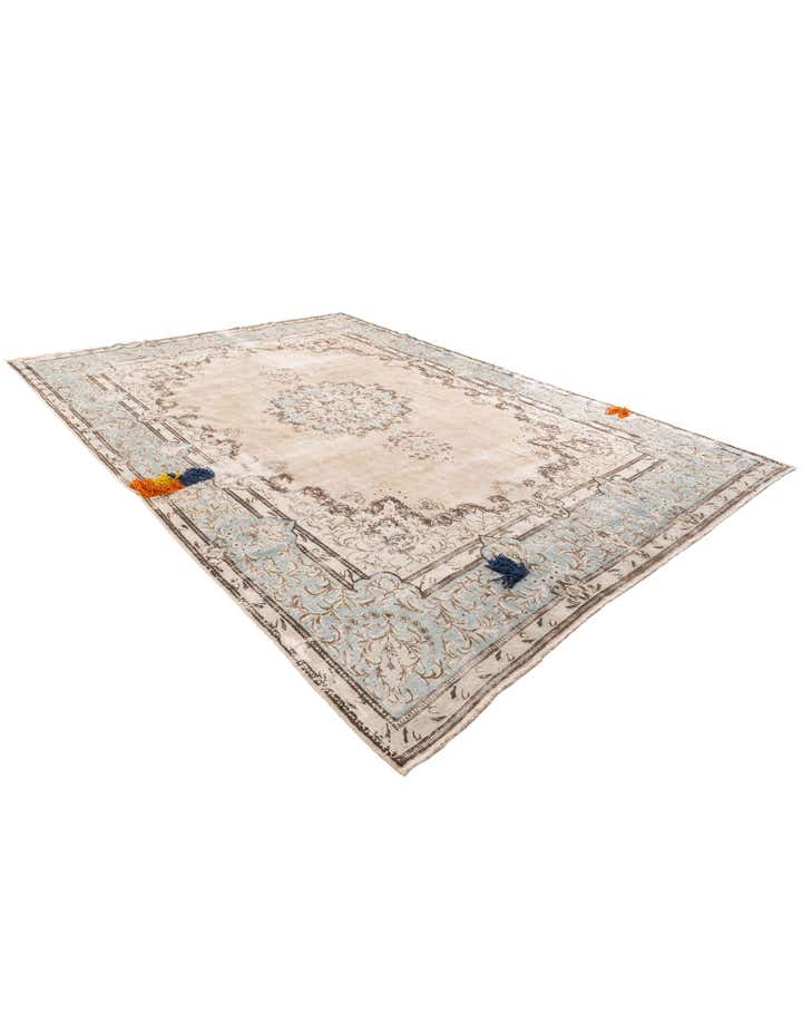 9' 8 x 13' 10 Hand Knotted Ultra Vintage Persian Wool Rug