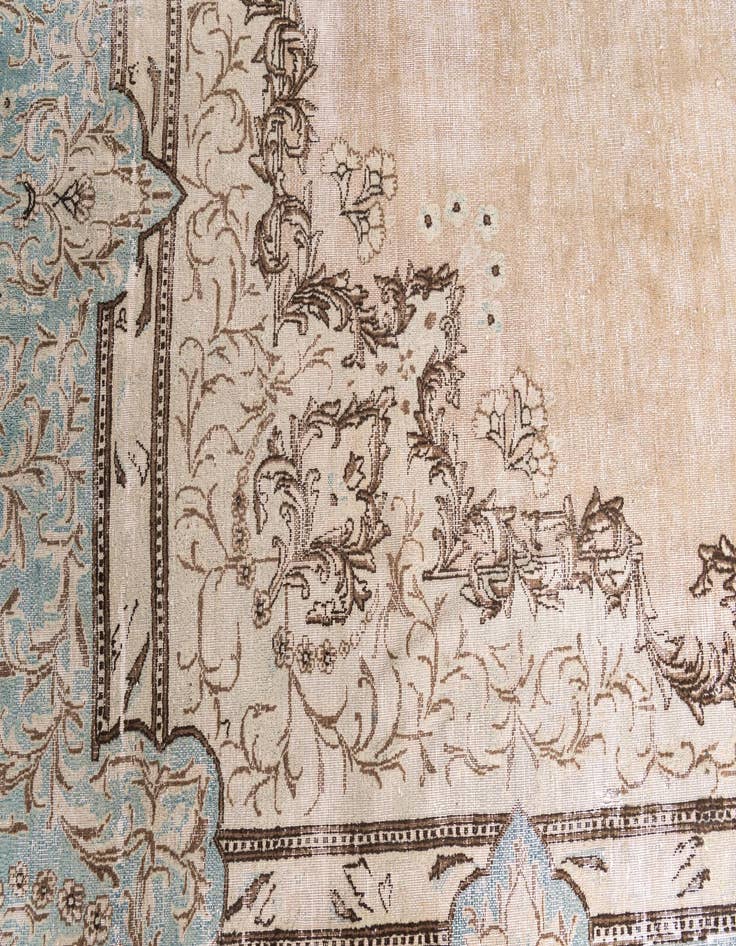 Detail image of 9' 8 x 13' 10  Hand Knotted Ultra Vintage Persian Wool Rug