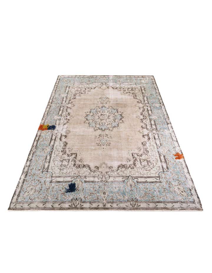 9' 8 x 13' 10 Hand Knotted Ultra Vintage Persian Wool Rug