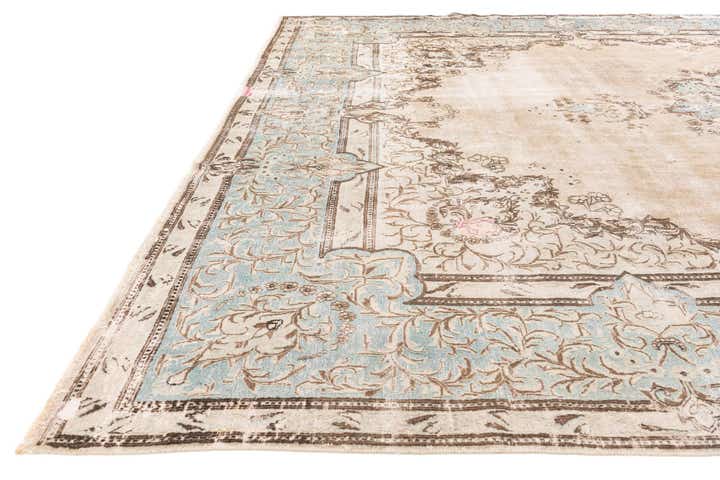 9' 8 x 13' 10 Hand Knotted Ultra Vintage Persian Wool Rug