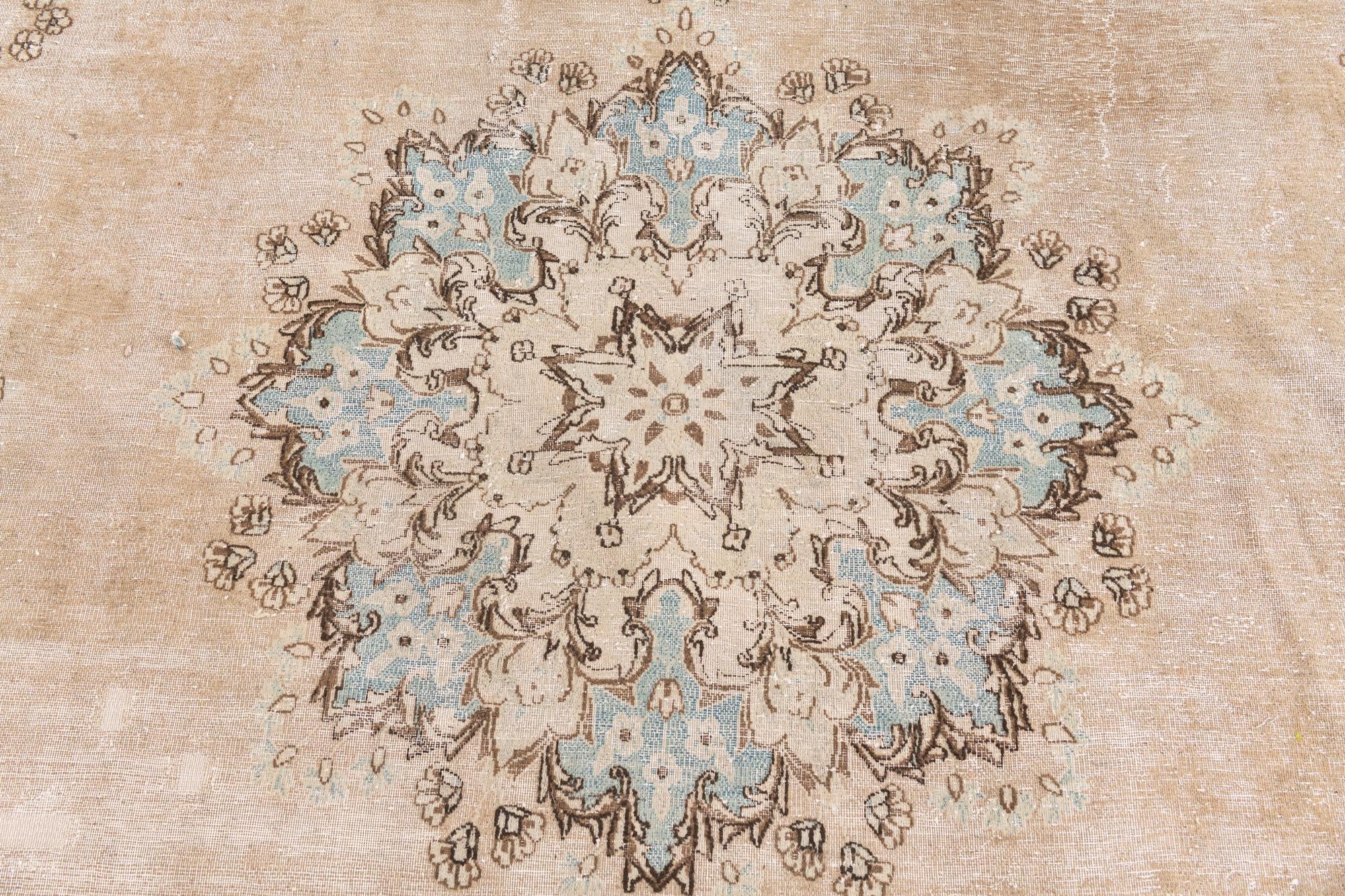 9' 8 x 13' 10 Hand Knotted Ultra Vintage Persian Wool Rug