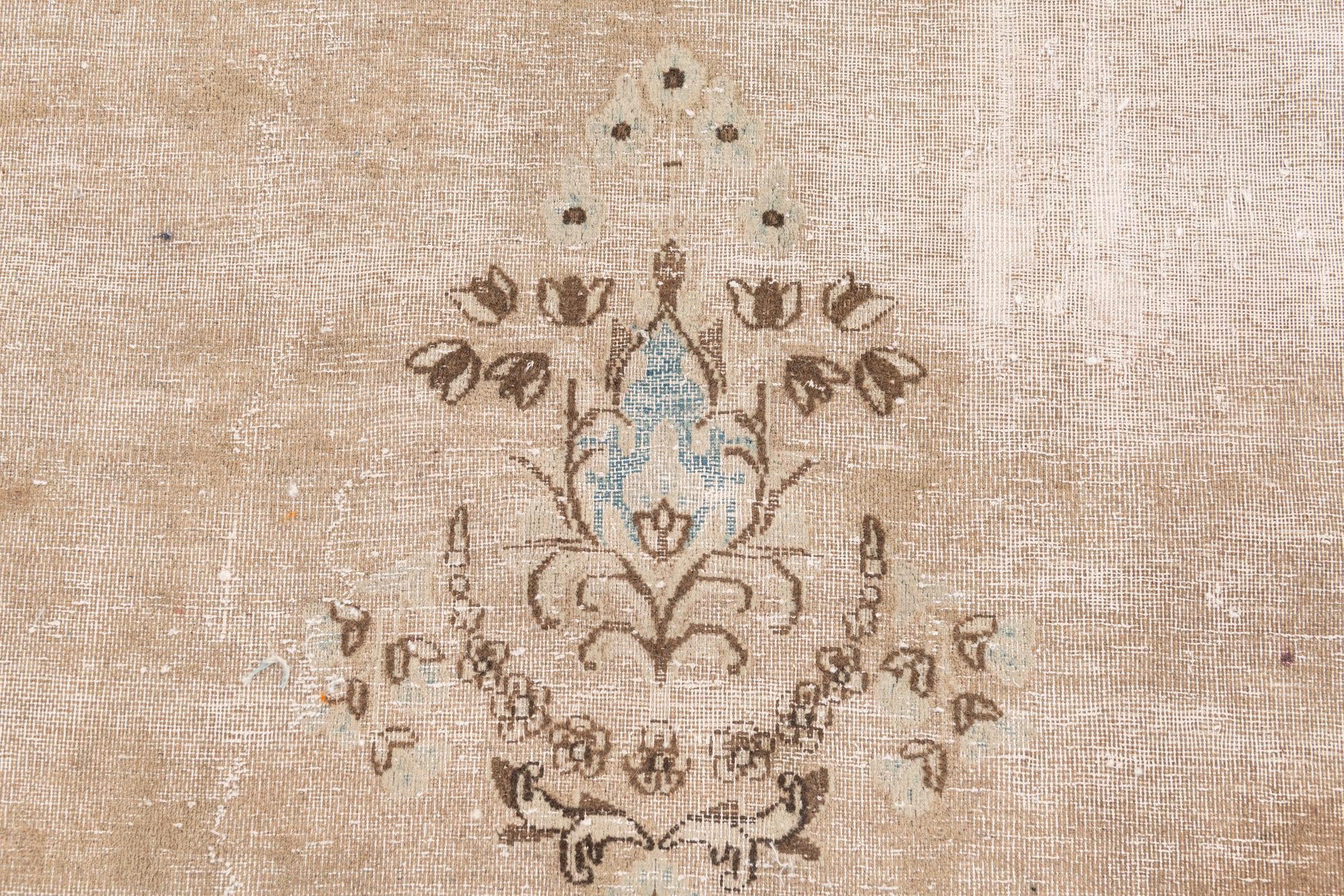 9' 8 x 13' 10 Hand Knotted Ultra Vintage Persian Wool Rug