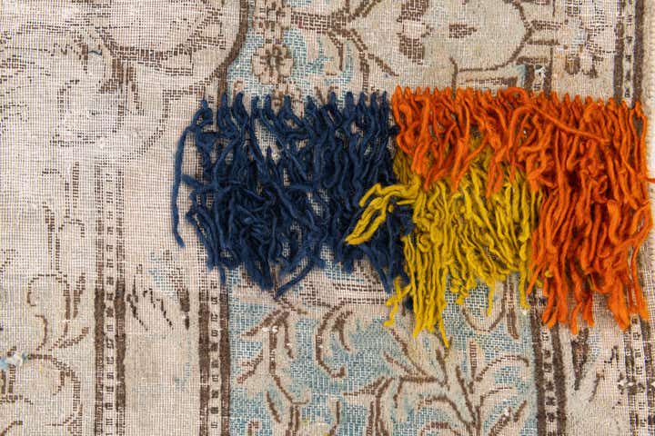 9' 8 x 13' 10 Hand Knotted Ultra Vintage Persian Wool Rug