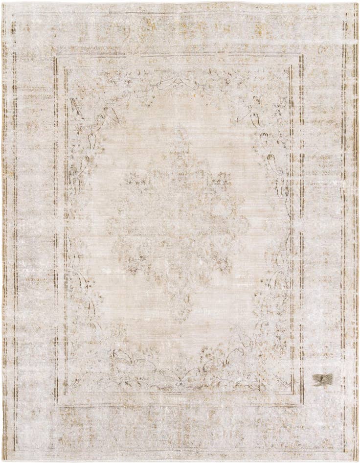 Detail image of 9' 10 x 12' 9 Hand Knotted Ultra Vintage Persian Wool Rug