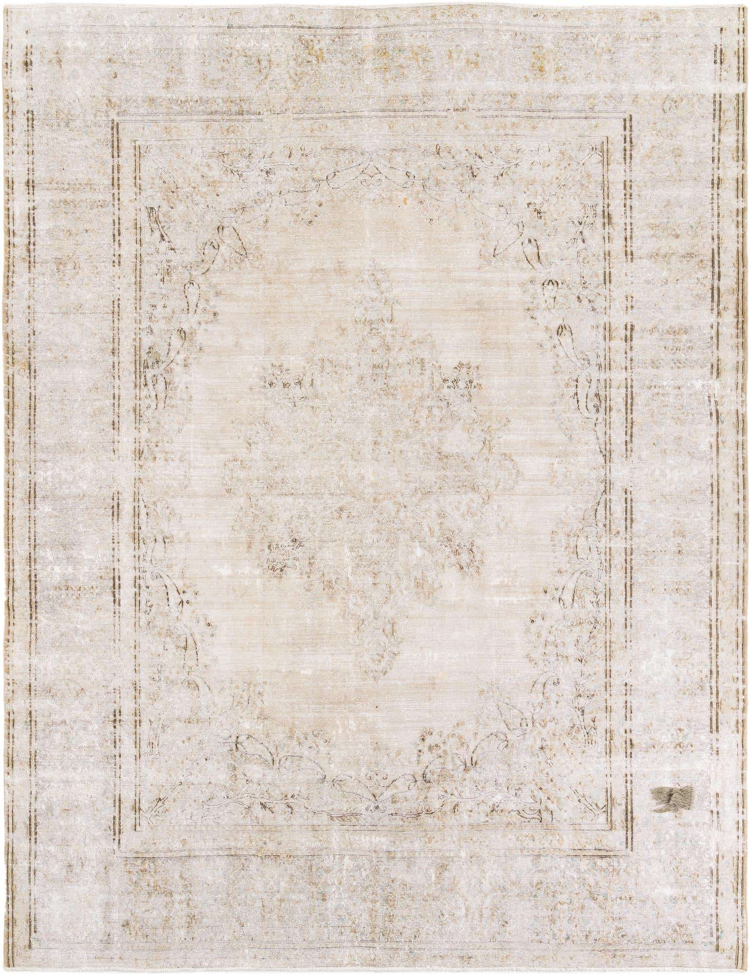 9' 10 x 12' 9 Hand Knotted Ultra Vintage Persian Wool Rug